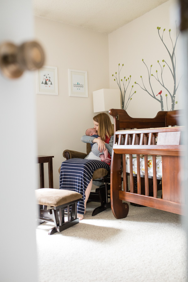 Littleton photographer near me afffordable lifestyle baby nursery mother child newborn in home natural light real life