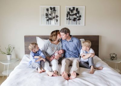 Littleton family photographer newborn new baby boy lifestyle in home session Colorado photography boys