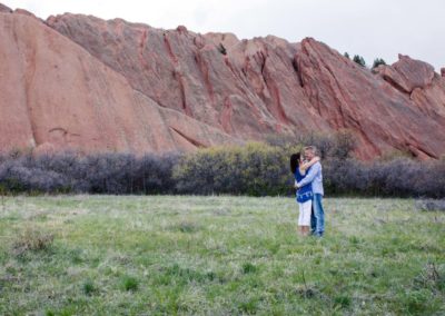 Littleton photographer Colorado red rocks Roxborough State Park photography engaged couple in love engagement session