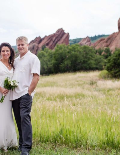 Littleton wedding photographer Roxborough State Park red rock formations bride groom love summer tall grass married marriage