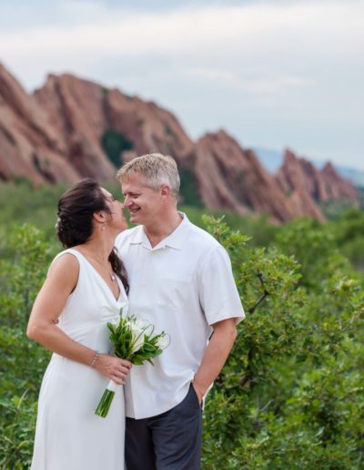 Littleton wedding photographer bride groom nose to love Roxborough State Park red rock formations