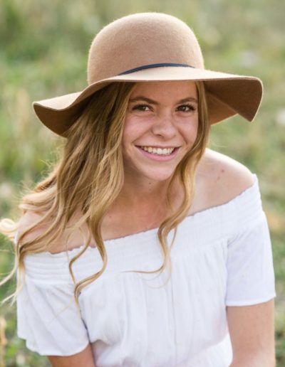 Littleton senior photographer Highlands Ranch high school class of 2019 girl soccer hat curls summer