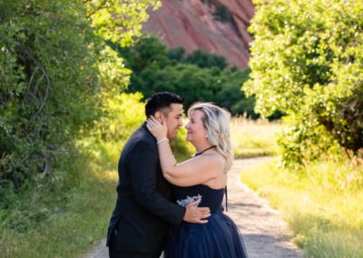 Littleton wedding elopement photographer in Colorado Roxborough State park red rocks in love husband and wife groom bride eloped private ceremony summer pandemic