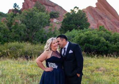 Littleton wedding elopement photographer in Colorado Roxborough State park red rocks in love husband and wife groom bride eloped private ceremony summer pandemic small intimate