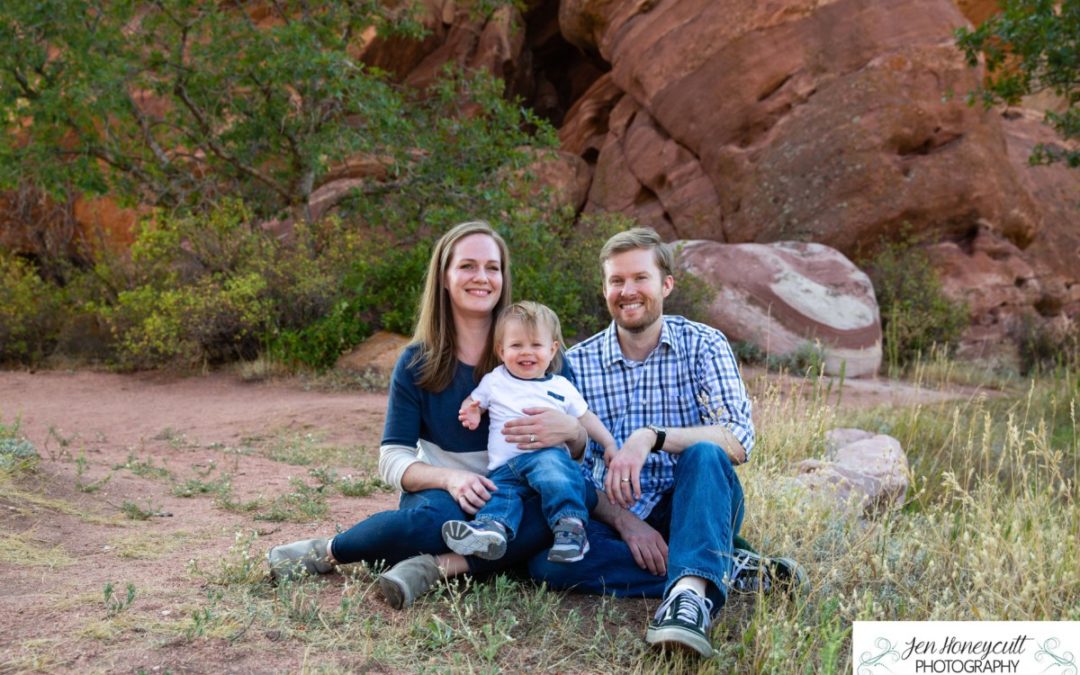 The {S} family of 3 in the Ken Caryl Valley by local Littleton photographer