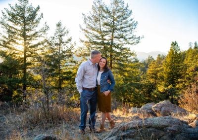 Littleton family photographer Mt. Falcon park Colorado mountain views mountains foothills fall photo session teens teenagers brother sister daughter son golden hour natural light photography