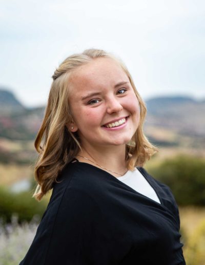 Littleton high school senior photographer Colorado homeschool girl fall red rocks future nurse sunset photography