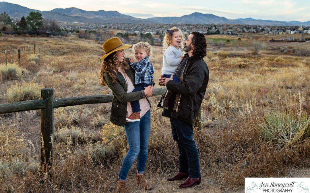 The {P} family of 4 for a mini session by local Littleton photographer