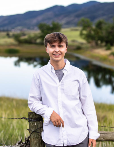 Littleton high school senior photographer teen Chatfield class of 2023 South Valley park red rocks water lake foothills sunset photography