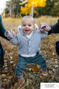 Littleton family photographer Evergreen Colorado fall leaves aspen trees boys brothers baby boy siblings chilly cold photography