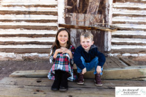 Littleton family photographer Hildebrand Ranch Colorado barn kids photography sunset dog brother sister fall