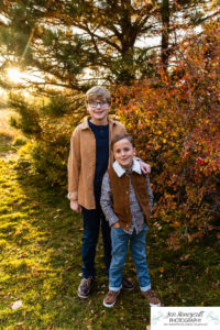 Littleton family photographer mini photo session Colorado foothills dog photography sunset boys brothers siblings