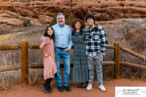 Littleton family photographer Red Rocks Amphitheatre kids teens brothers sister friends grandmother extended sunset photography fall Thanksgiving trip view Arizona foothills Colorado
