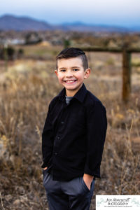 Littleton family photographer mini photo session kids sunset Colorado foothills photography brother sister boy girl mother father fall